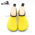 yellow neoprene waterproof diving shoes